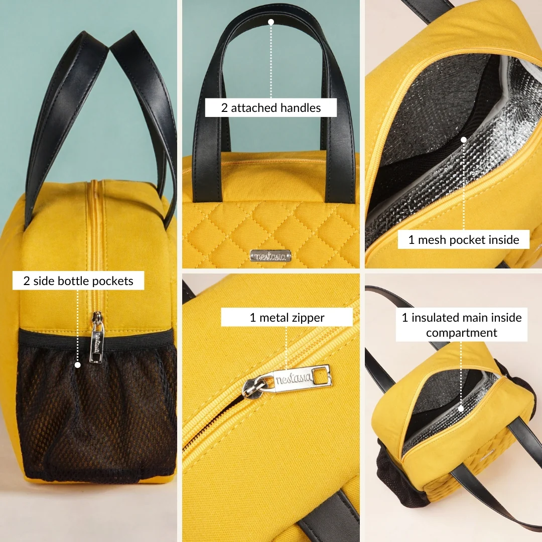 Freshpack Insulated Lunch Tote Yellow - Image 6