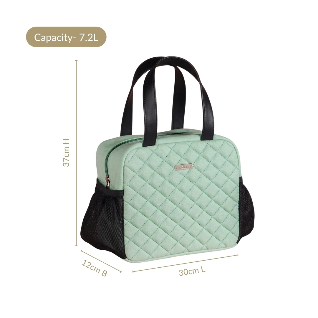 Freshpack Quilted Lunch Bag Mint - Image 3