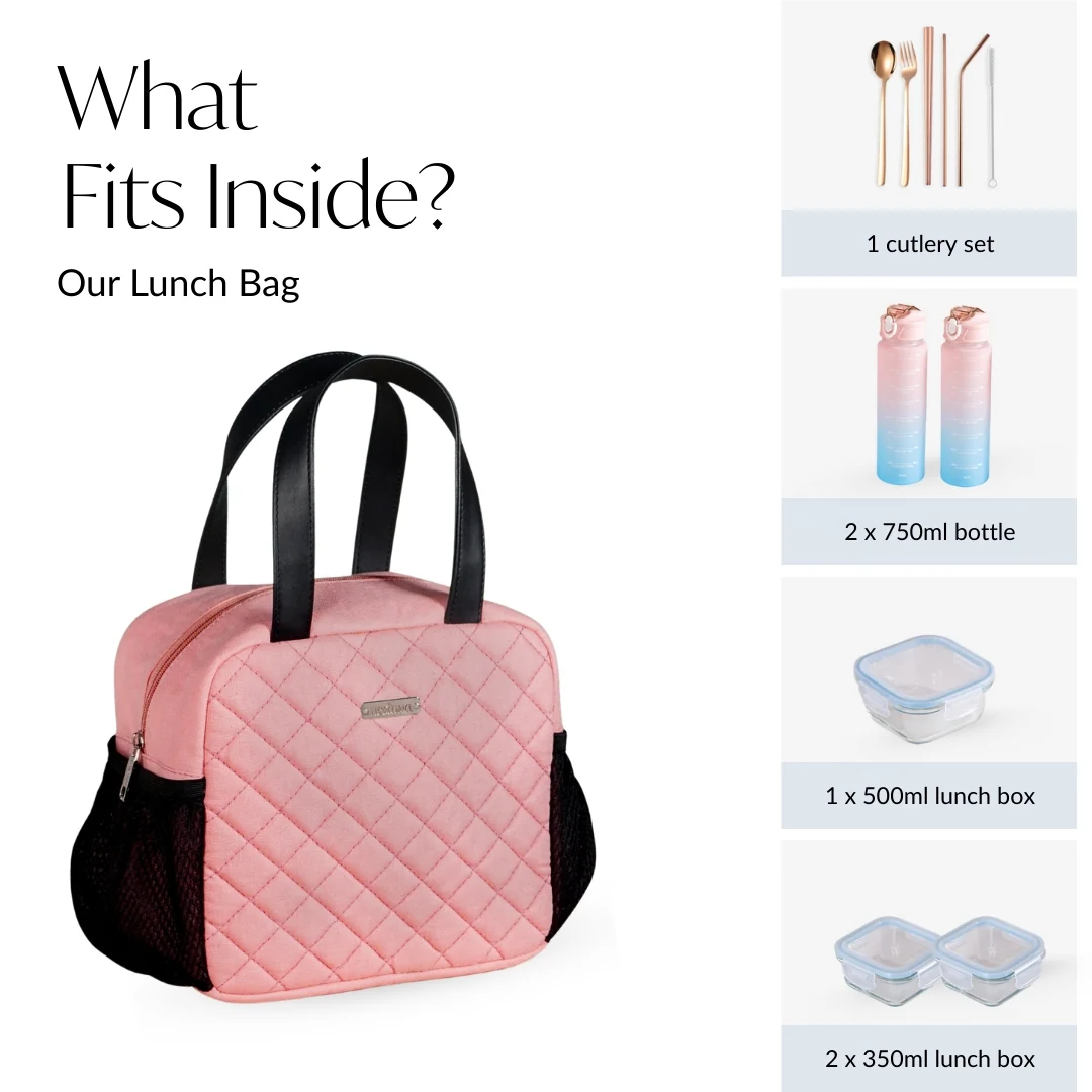 Freshpack Thermal Lunch Bag Pink - Image 5
