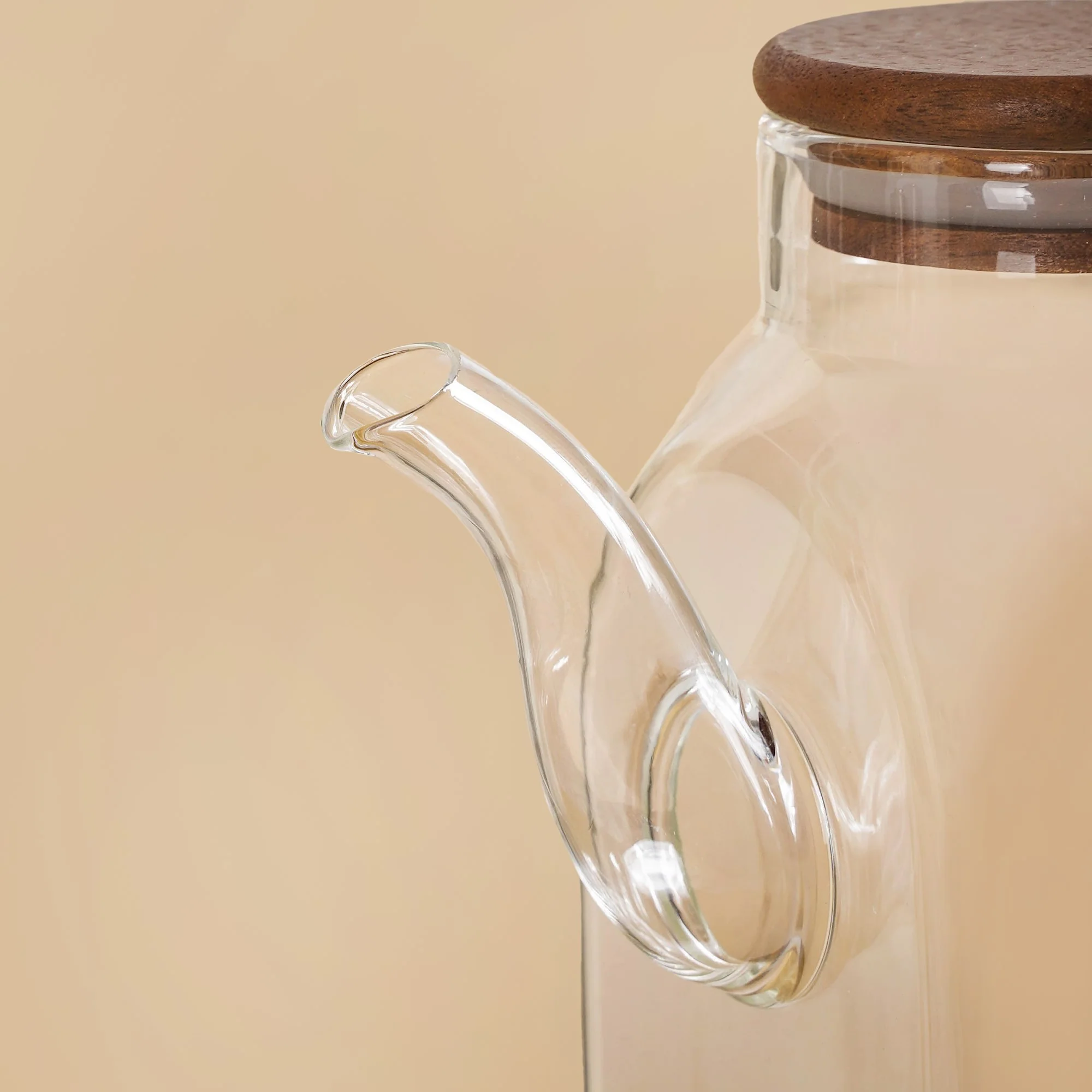 Fusion Glass Oil Dispenser With Wooden Lid 1000ml - Image 5