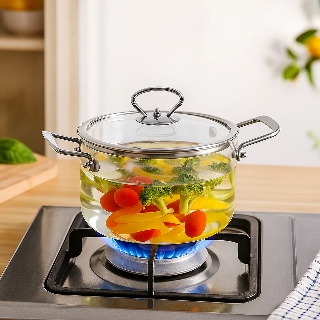 Glass Cooking Pot Medium 3500ml - Image 5