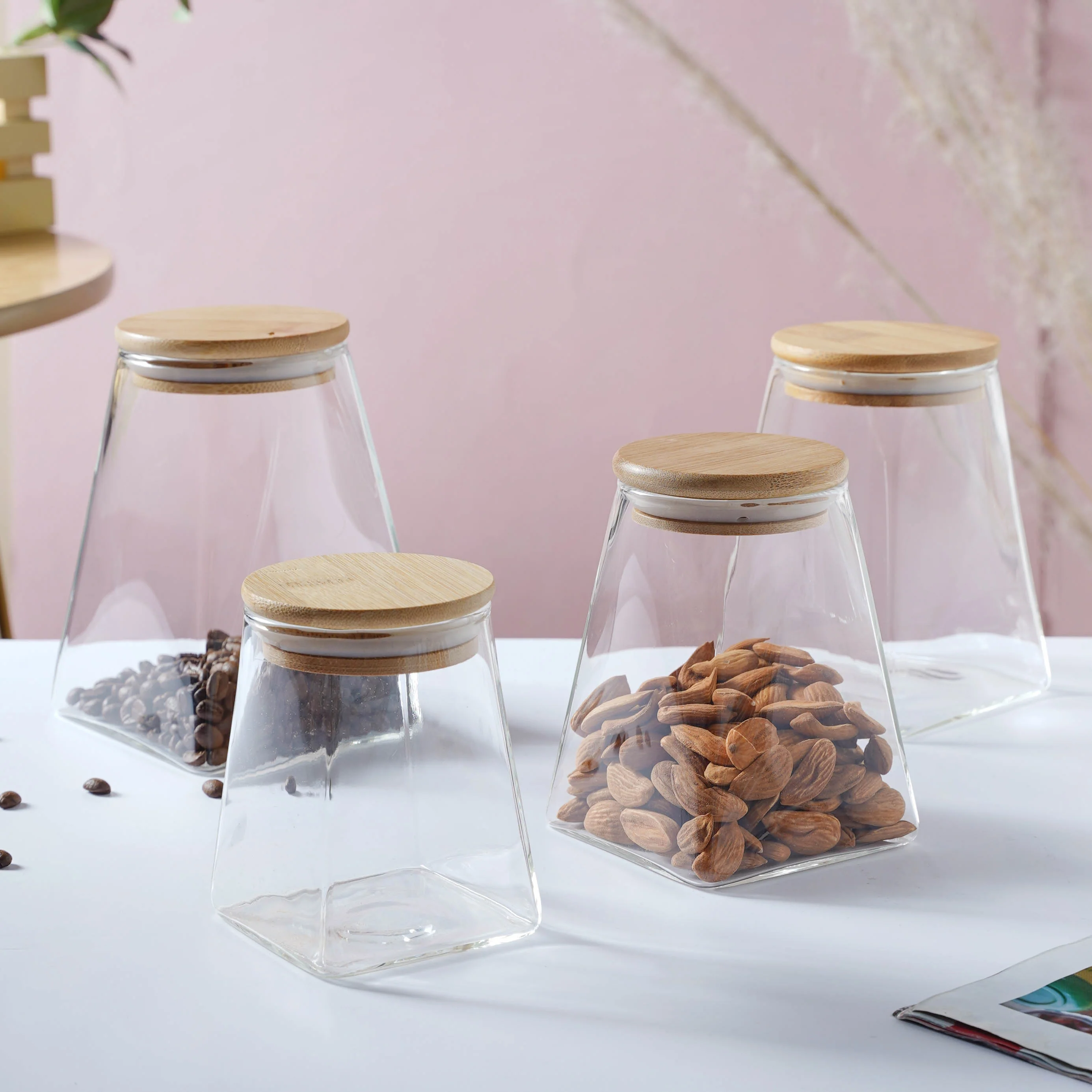 Glass Jar With Wooden Lid - Large - Image 6