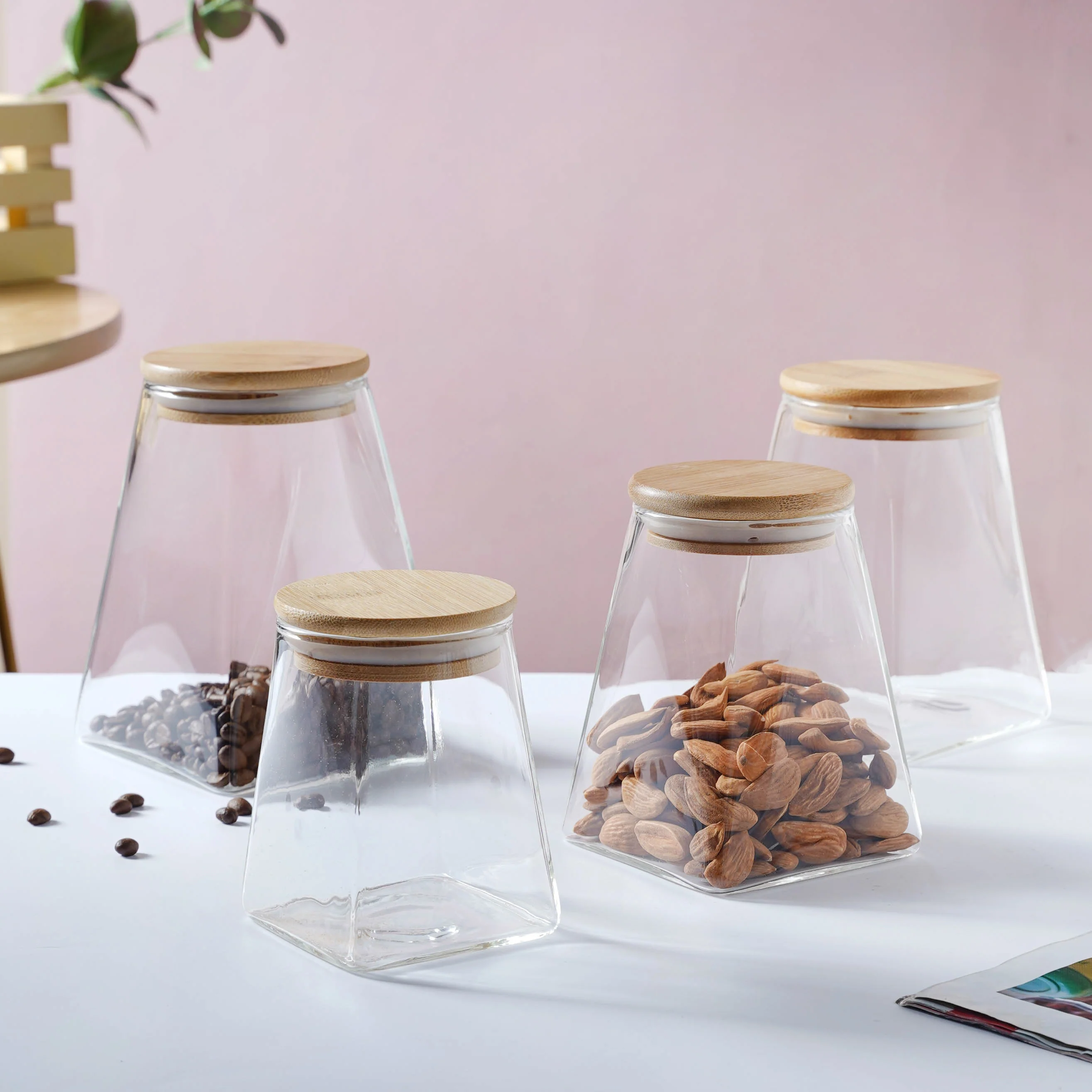 Glass Jar With Wooden Lid - Large - Image 8