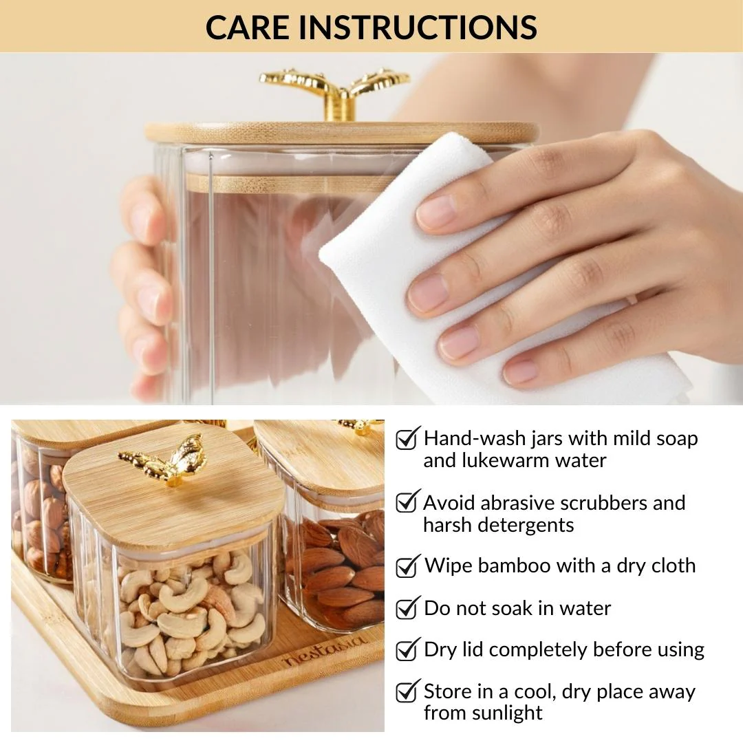 Gold Accent Jars With Stand Set Of 5 380ml - Image 9