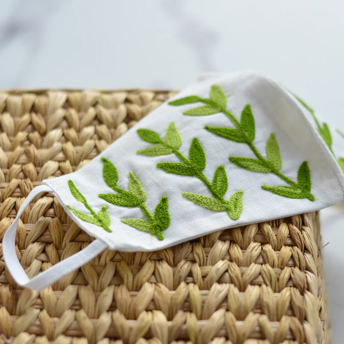 Cloth Green Leaf Mask - Image 3