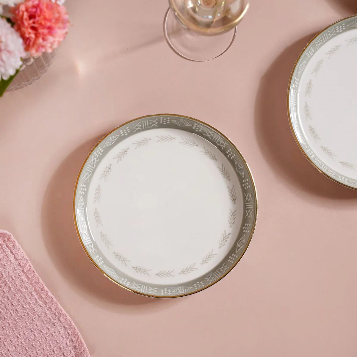 Grey Azo Set Of 4 Snack Plates 8 Inch - Image 7