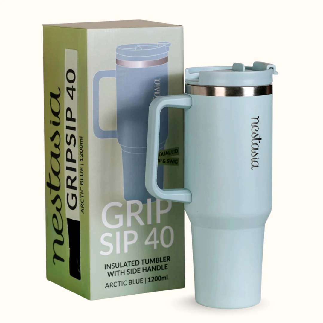 GripSip 40 Insulated Tumbler Bottle With Side Handle Arctic Blue 1200ml - Image 10