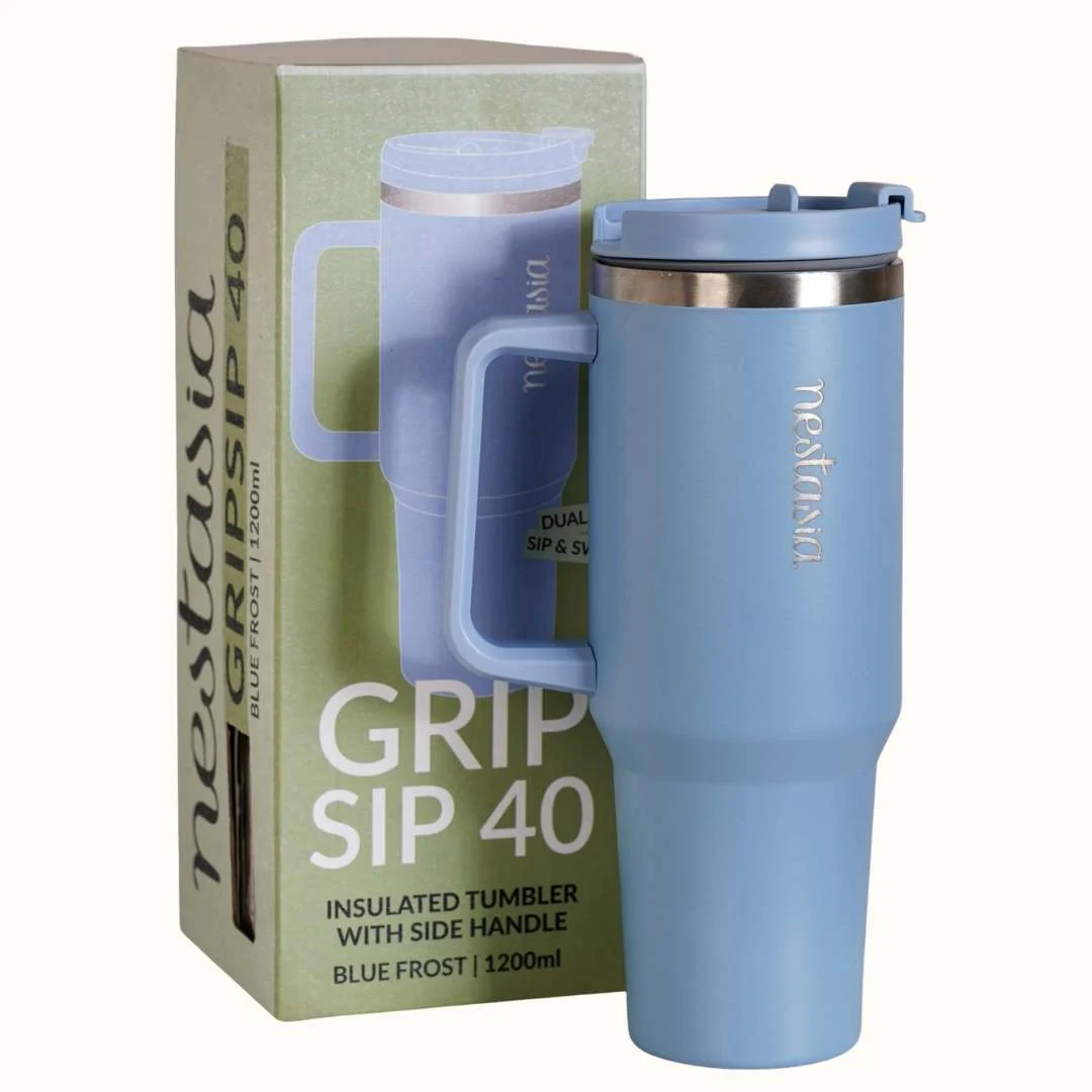 GripSip 40 Insulated Tumbler With Side Handle Blue Frost 1200ml - Image 10