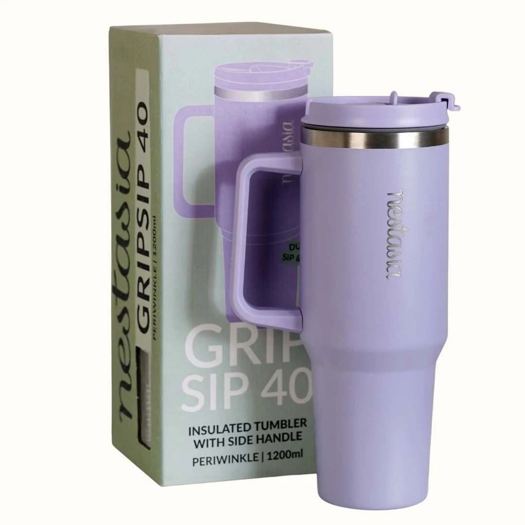 GripSip 40 Insulated Tumbler With Side Handle Periwinkle 1200ml - Image 10