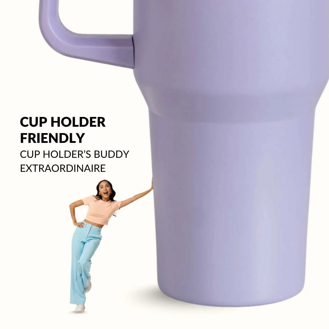 GripSip 40 Insulated Tumbler With Side Handle Periwinkle 1200ml - Image 5