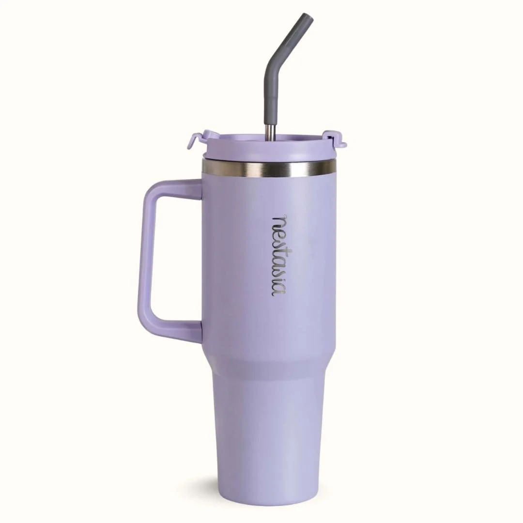 GripSip 40 Insulated Tumbler With Side Handle Periwinkle 1200ml - Image 9