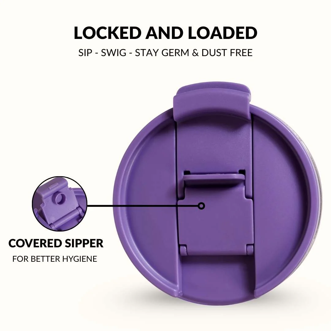 GripSip 40 Insulated Tumbler With Side Handle Viva Violet 1200ml - Image 8