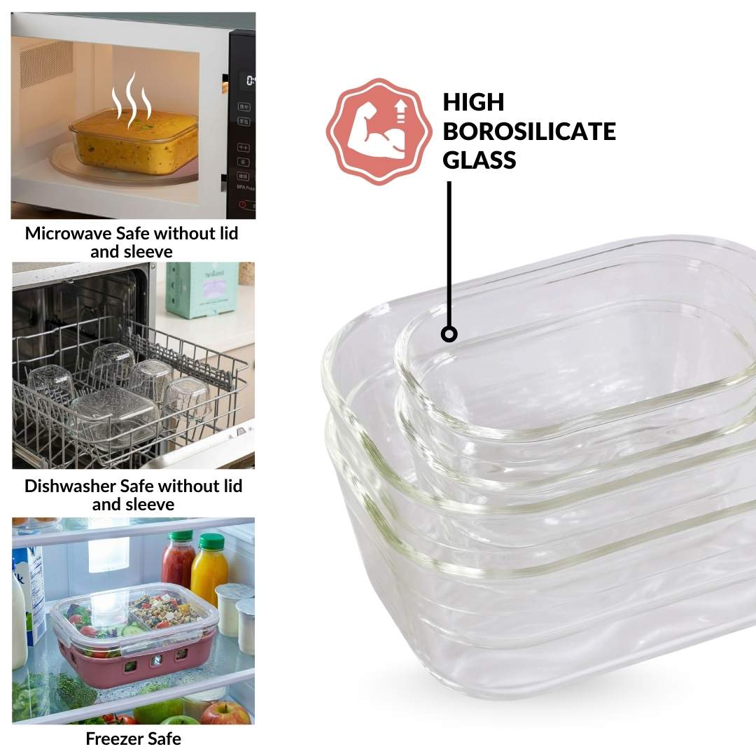 Gripso Dual Compartment Food Container 600ml Beige - Image 8