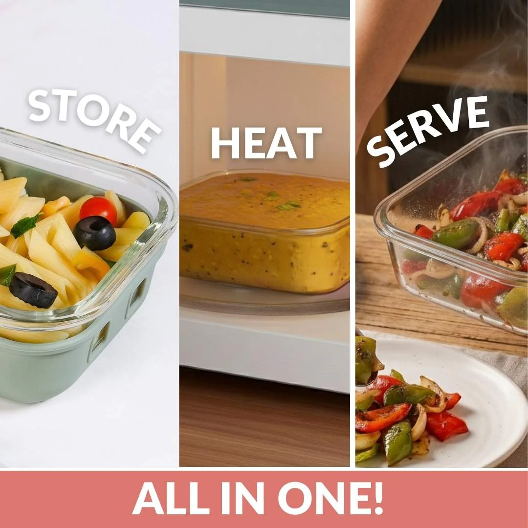 Gripso Dual Compartment Food Container 600ml Mauve - Image 6