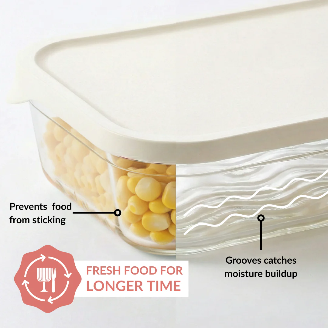 Groovo Lite Glass Food Container Set Of 4 220ml 1320ml 2500ml - Image 6