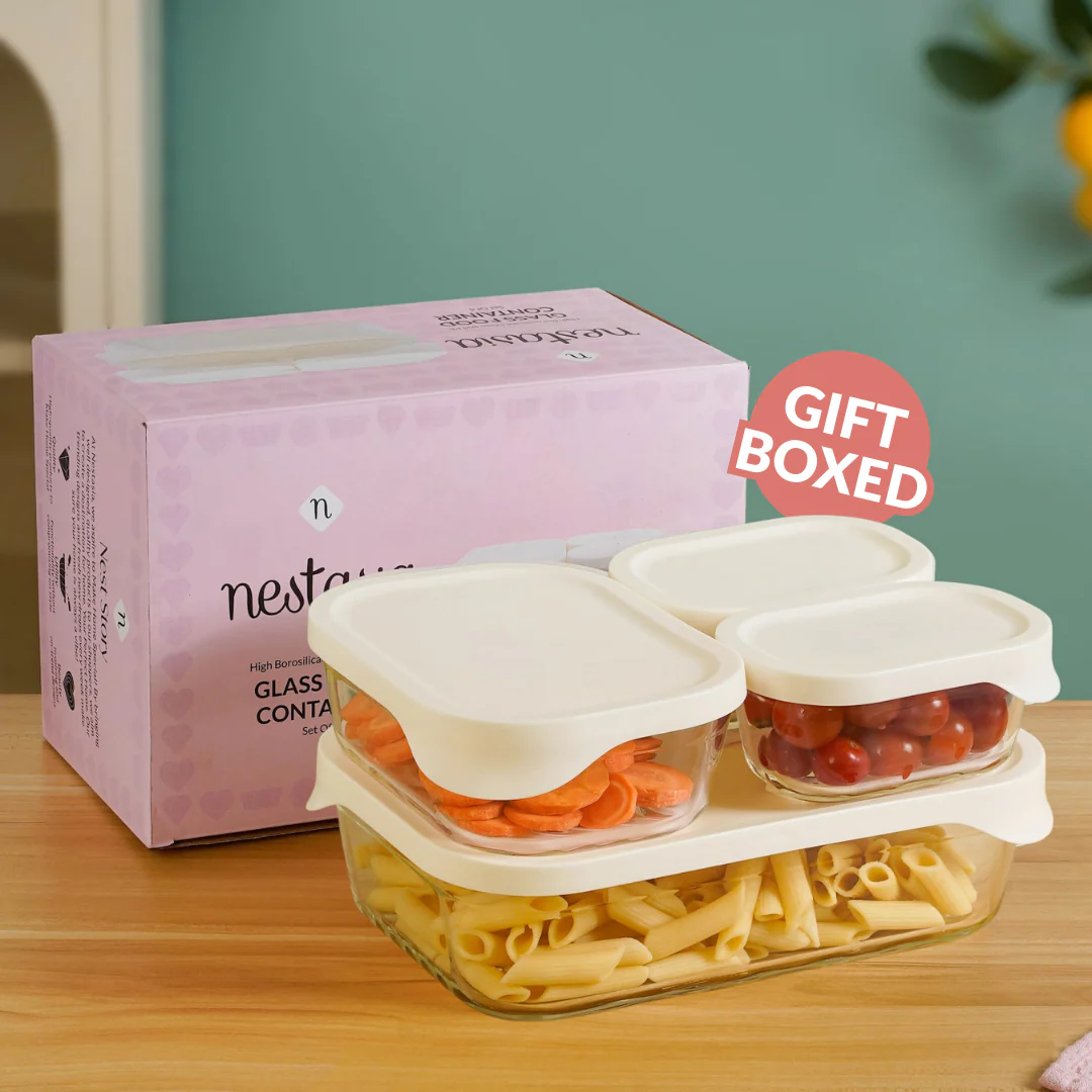 Groovo Lite Glass Food Container Set Of 4 370ml 930ml 2500ml - Image 11