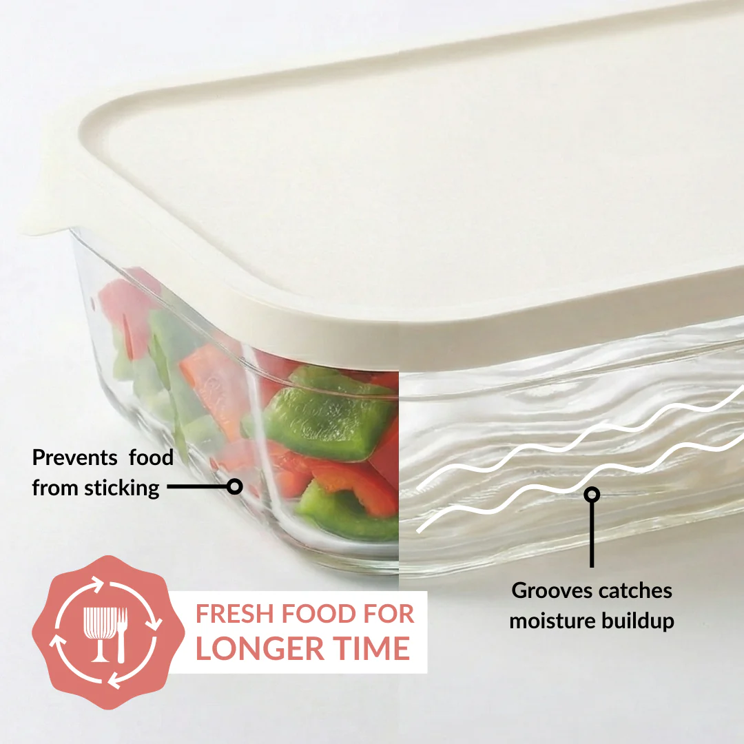 Groovo Lite Glass Food Container Set Of 4 370ml 930ml 2500ml - Image 6