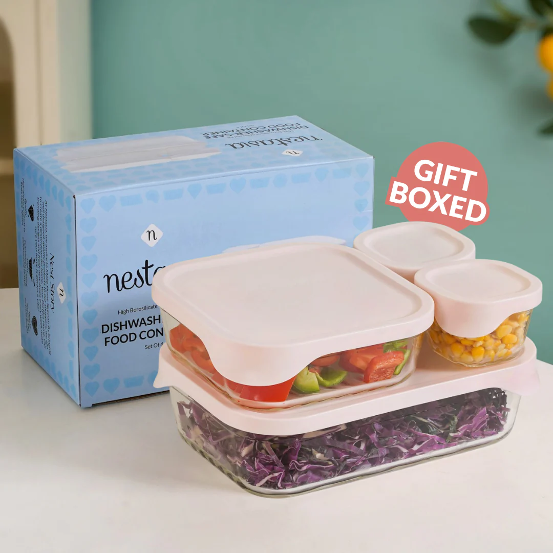 Groovo Lite Microwave Safe Glass Food Container Set Of 4 220ml 1320ml 2500ml - Image 11