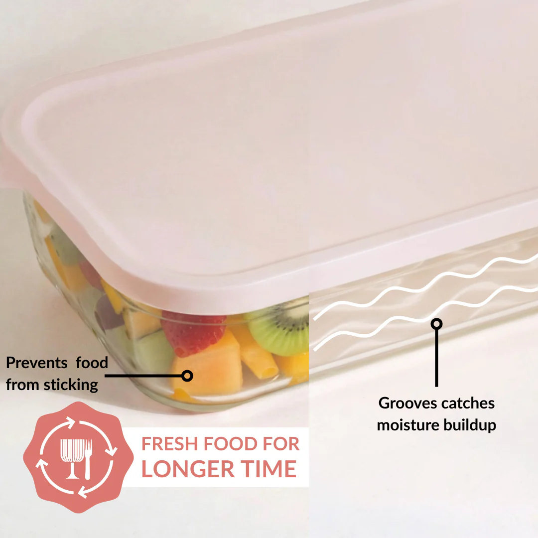 Groovo Lite Microwave Safe Glass Food Container Set Of 4 220ml 1320ml 2500ml - Image 6