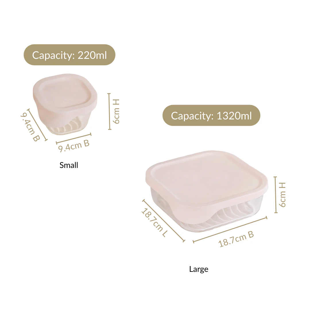 Groovo Lite Microwave Safe Glass Food Container Set Of 5 220ml 1320ml - Image 4