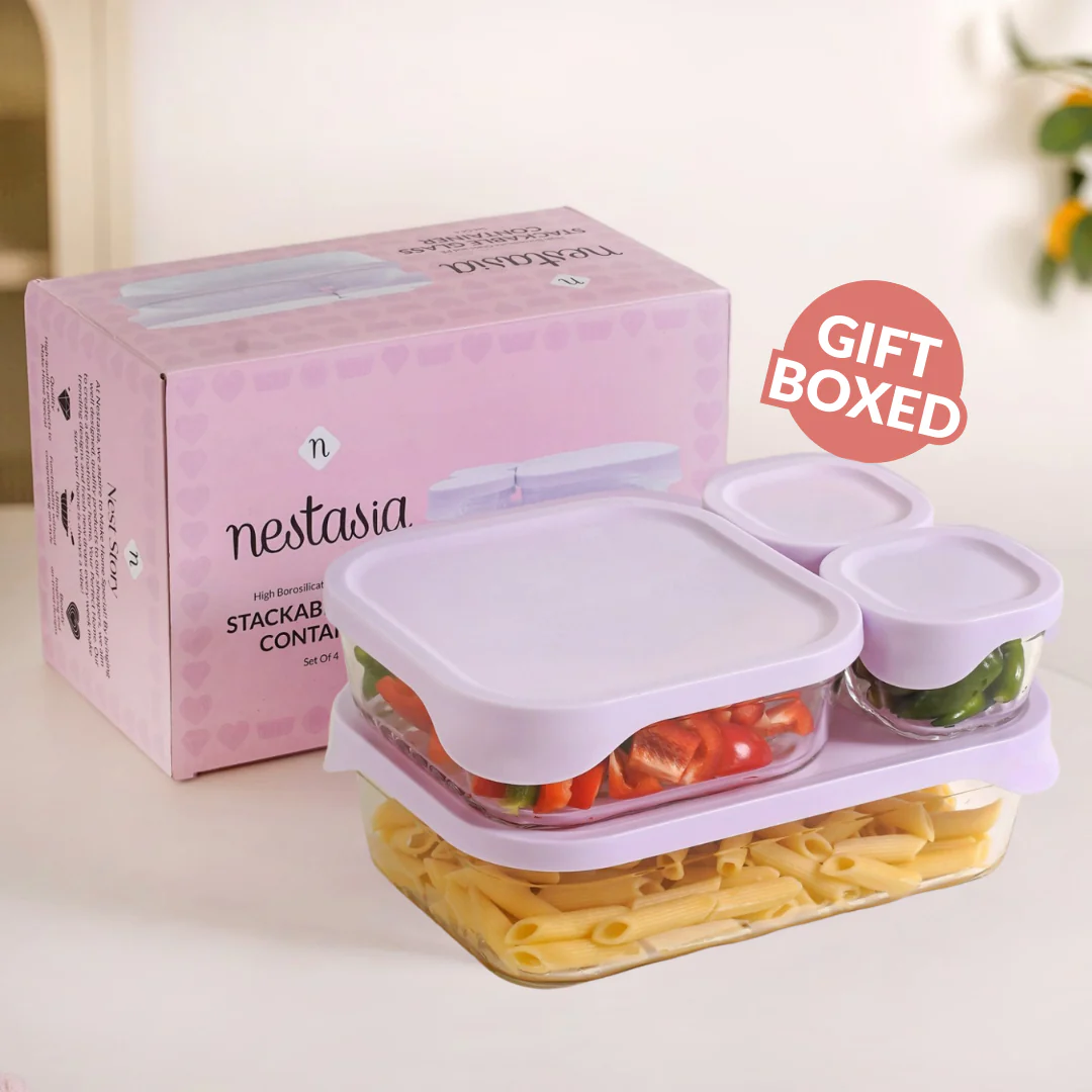 Groovo Lite Premium Borosilicate Food Container Set Of 4 220ml 1320ml 2500ml - Image 11