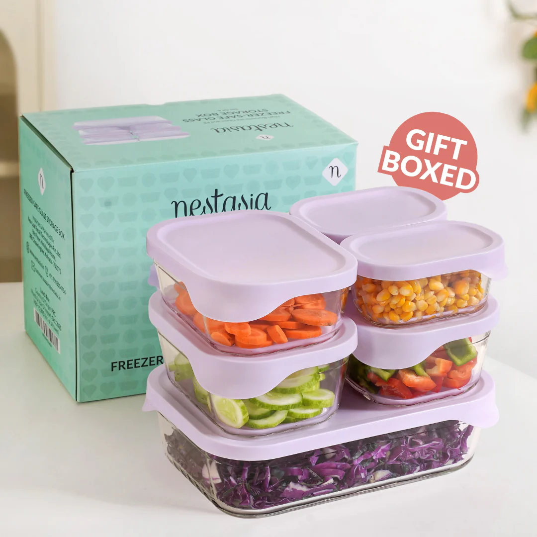 Groovo Lite Premium Borosilicate Food Container Set Of 6 370ml 930ml 1120ml 2500ml - Image 11
