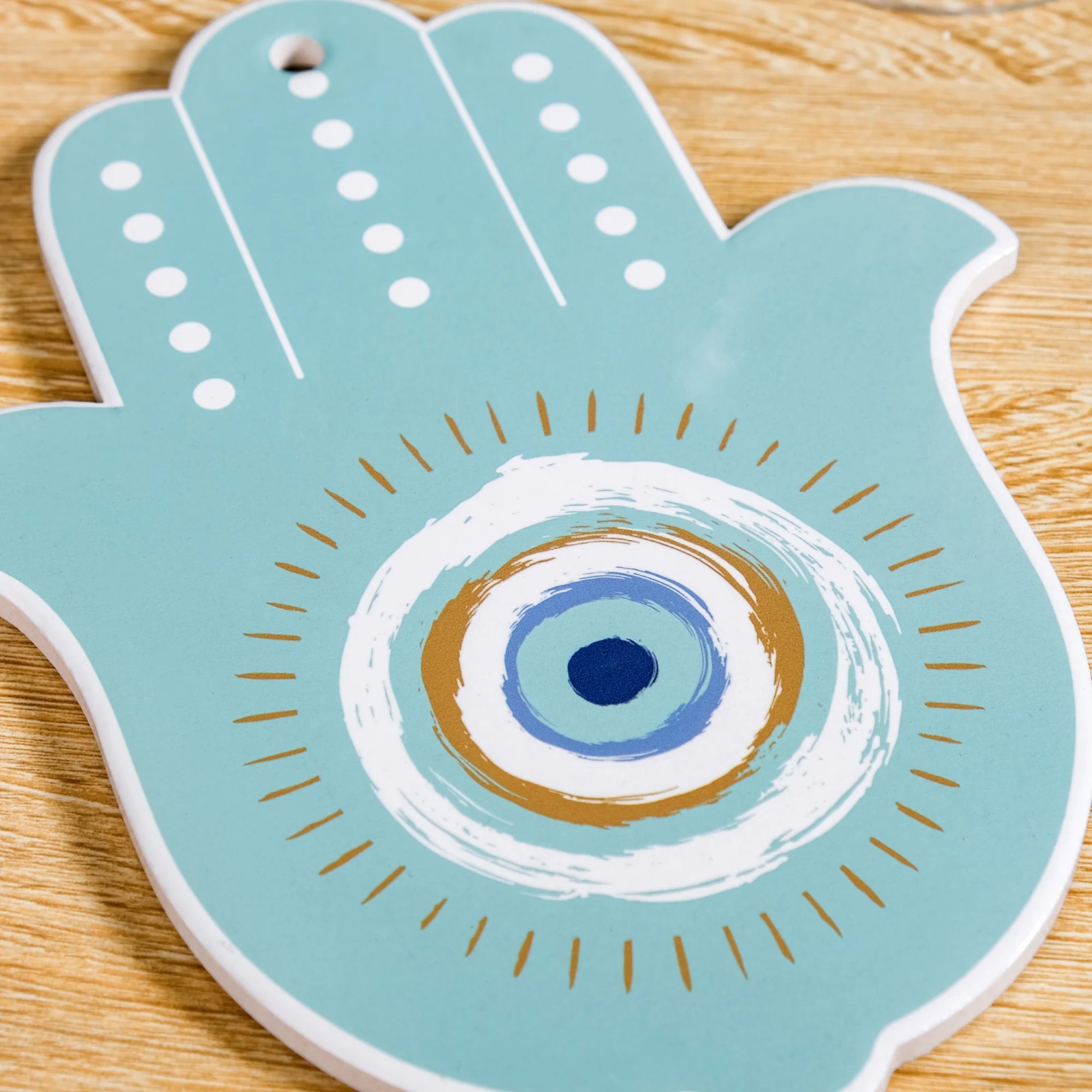 Hamsa Evil Eye Hand Cheese Board With Knife Set Of 2 - Image 6