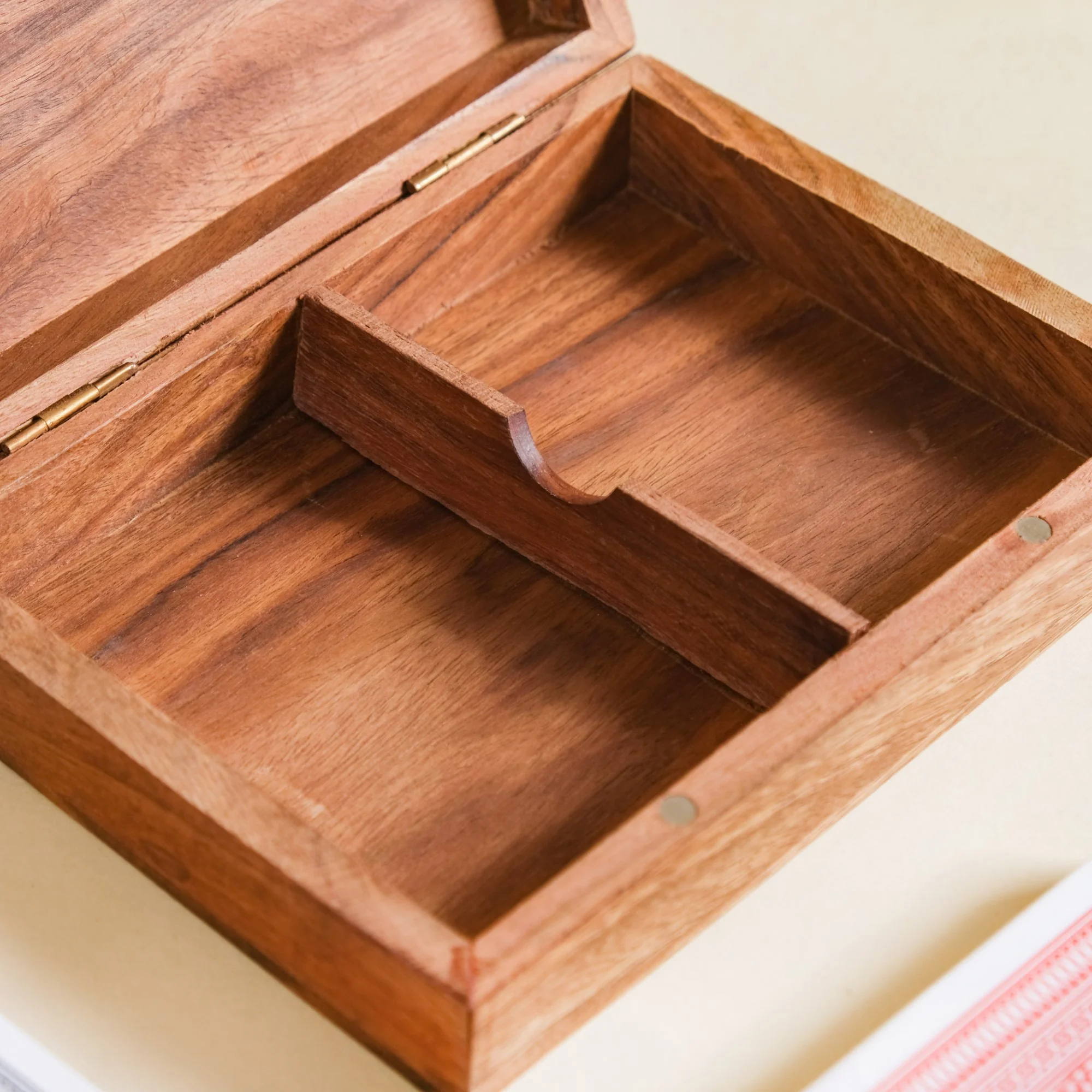 Handcrafted Wooden Box With Set Of 2 Playing Cards - Image 12