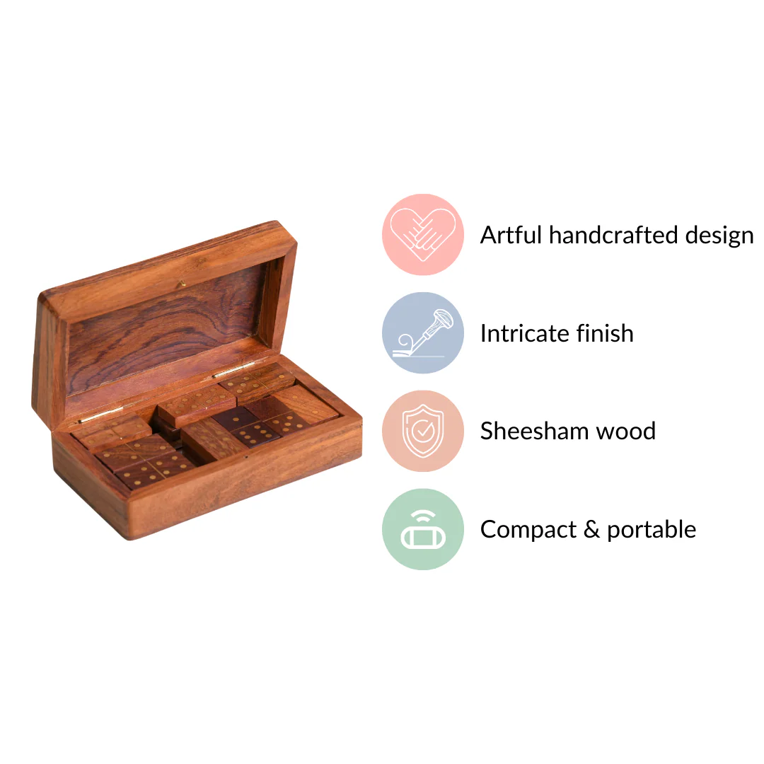 Handcrafted Wooden Dominos Game - Image 4