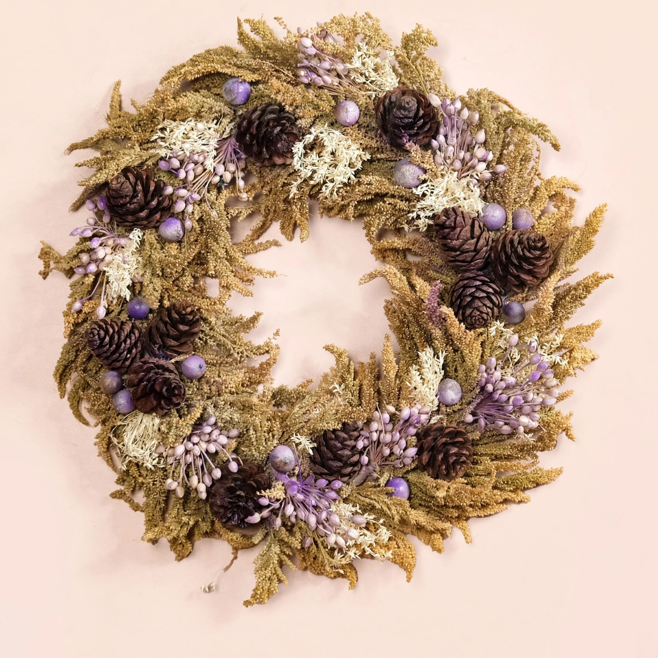 Handmade Dried Flowers Wreath Lavender - Image 7