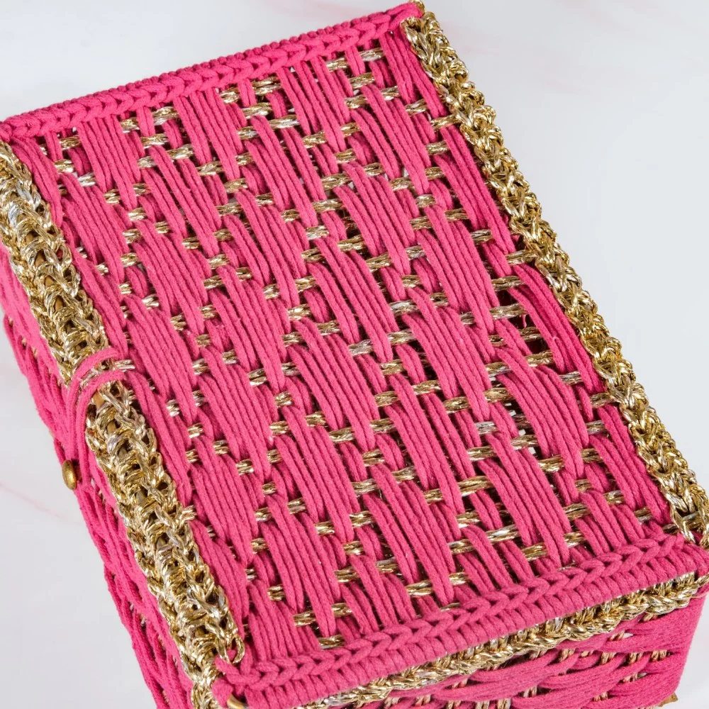 Handwoven Gift Basket Queen Pink - Image 2