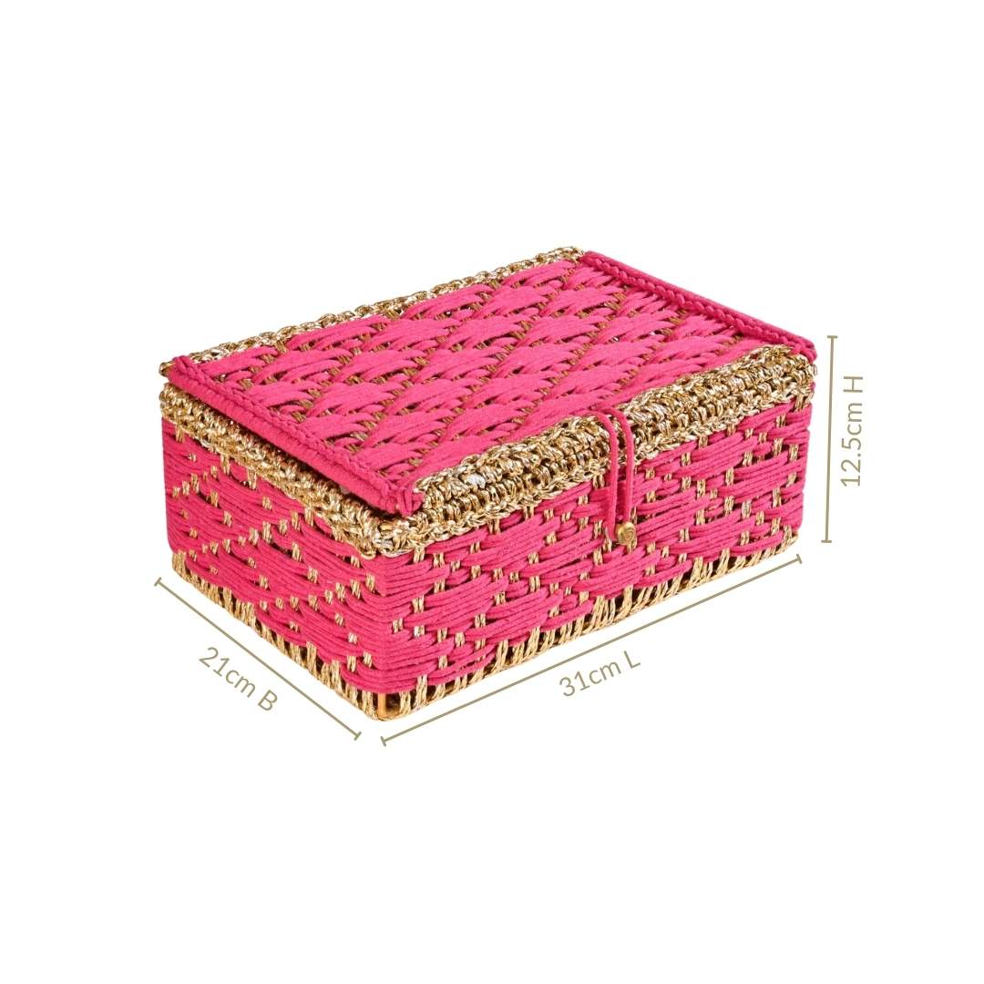 Handwoven Gift Basket Queen Pink - Image 5