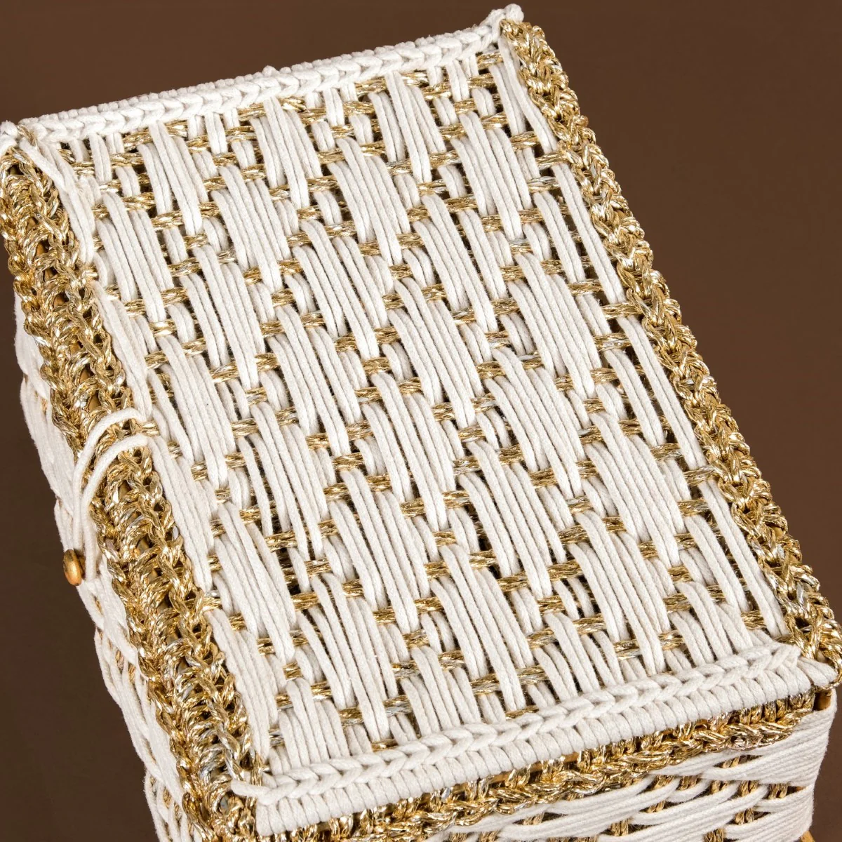 Handwoven Gift Basket White - Image 2