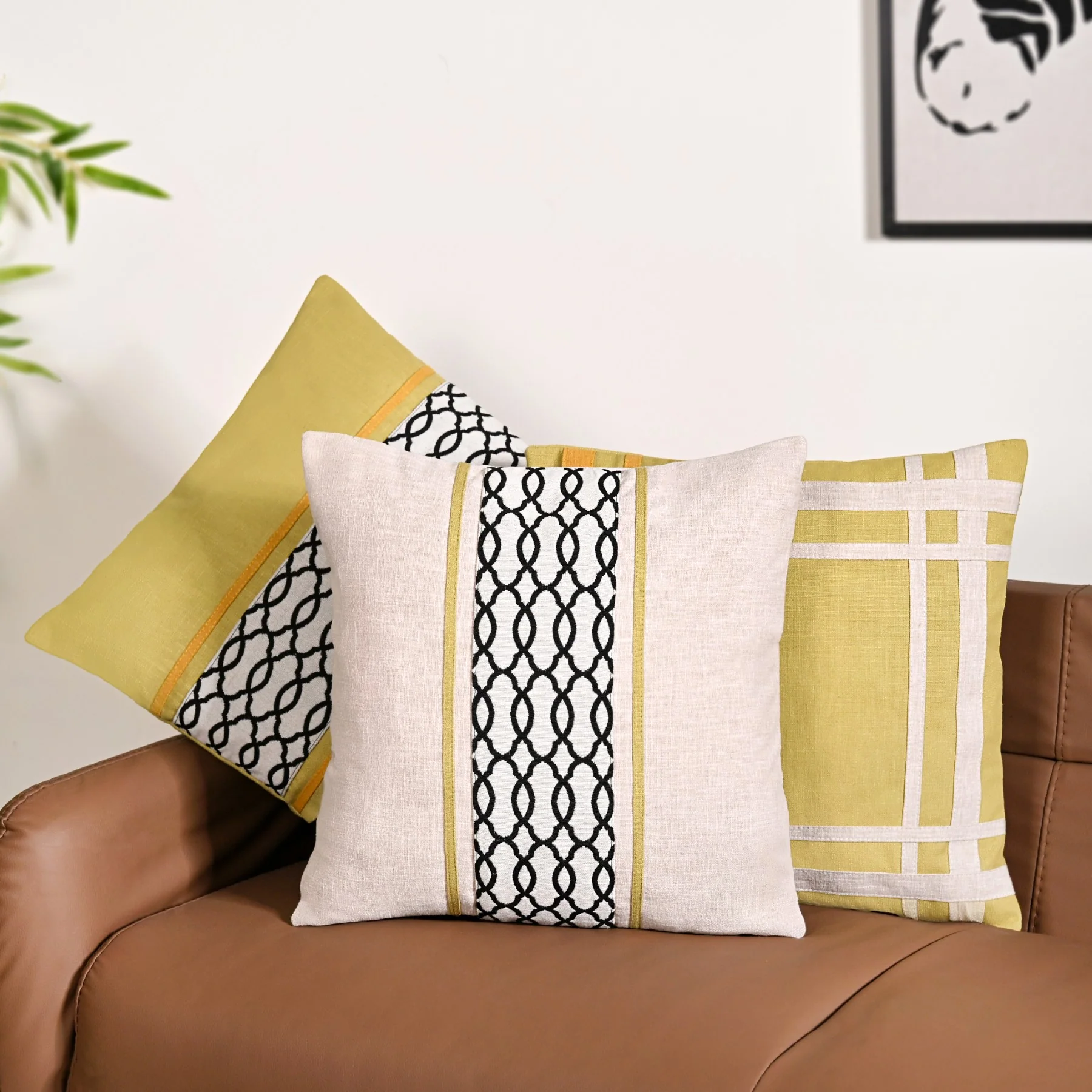 Harmony Hues Cushion Cover Set Of 3 40x40cm - Image 2