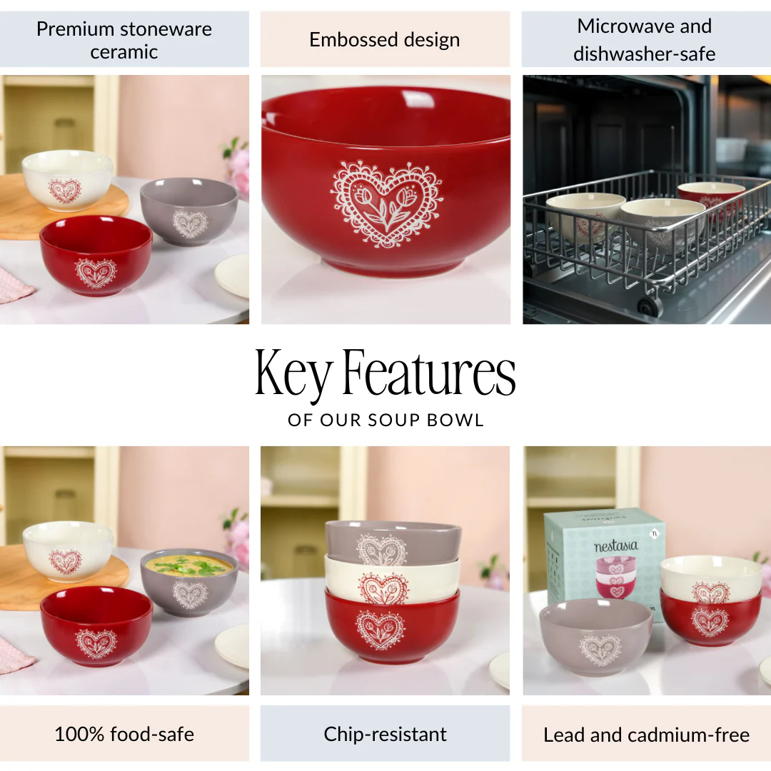 Hearty Ceramic Bowl Set Of 3 540ml - Image 6