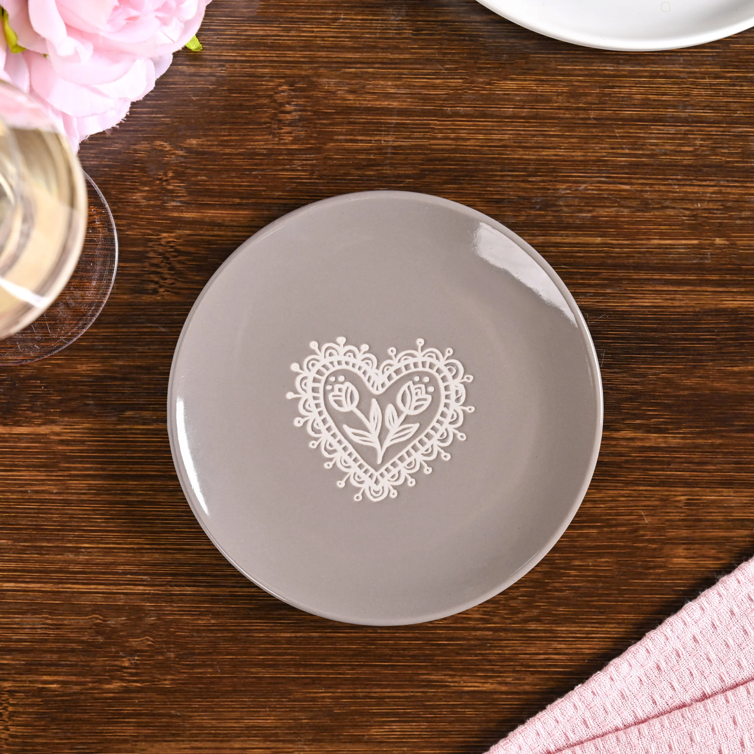 Hearty Ceramic Dessert Plate Taupe Grey Set Of 2 15cm - Image 7