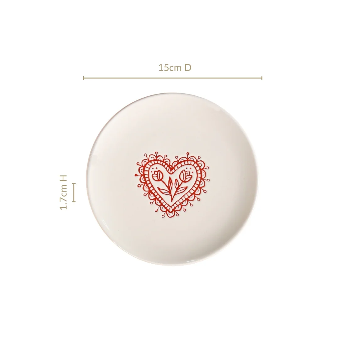 Hearty Ceramic Small Plate Cream Set Of 2 15cm - Image 4