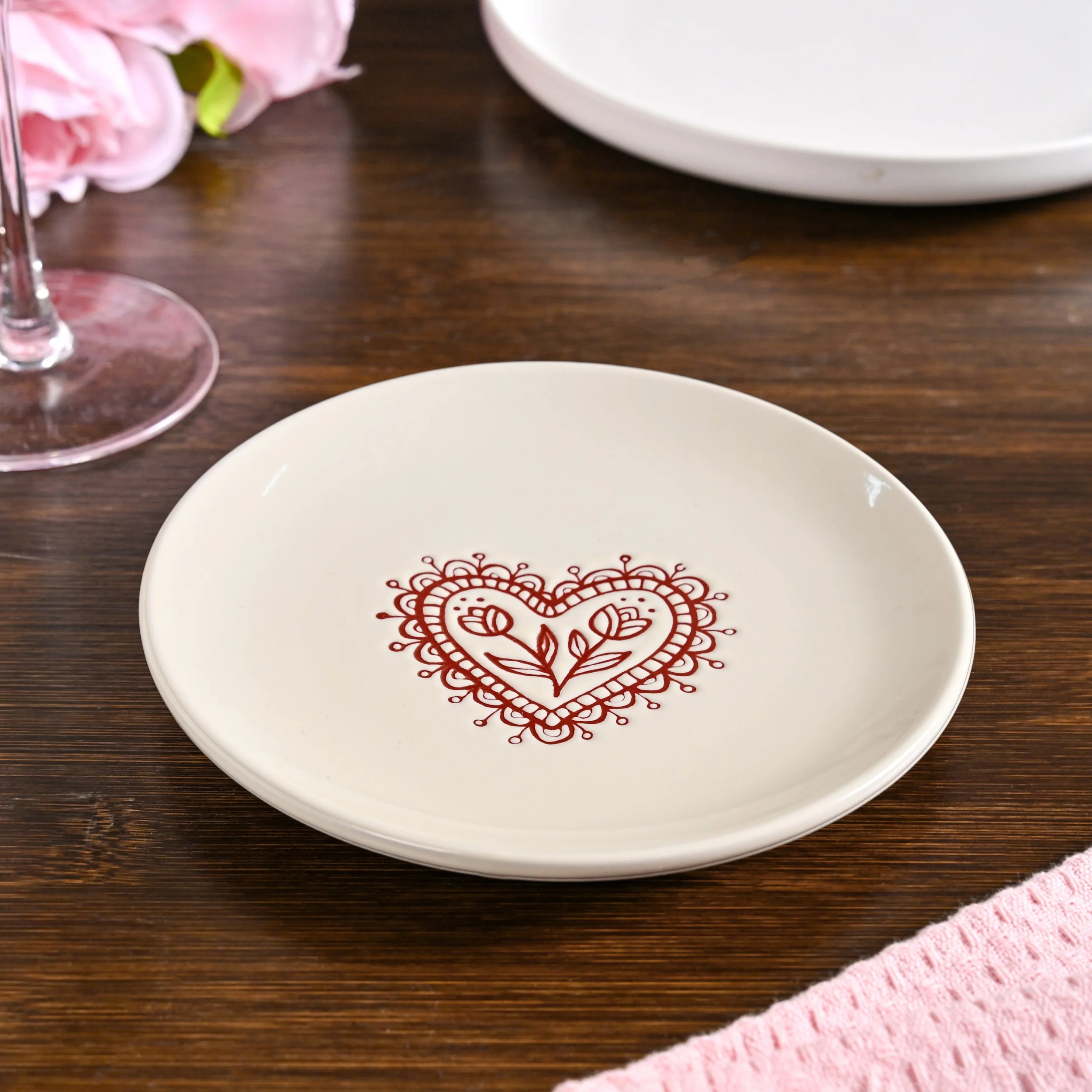 Hearty Ceramic Small Plate Cream Set Of 2 15cm - Image 8