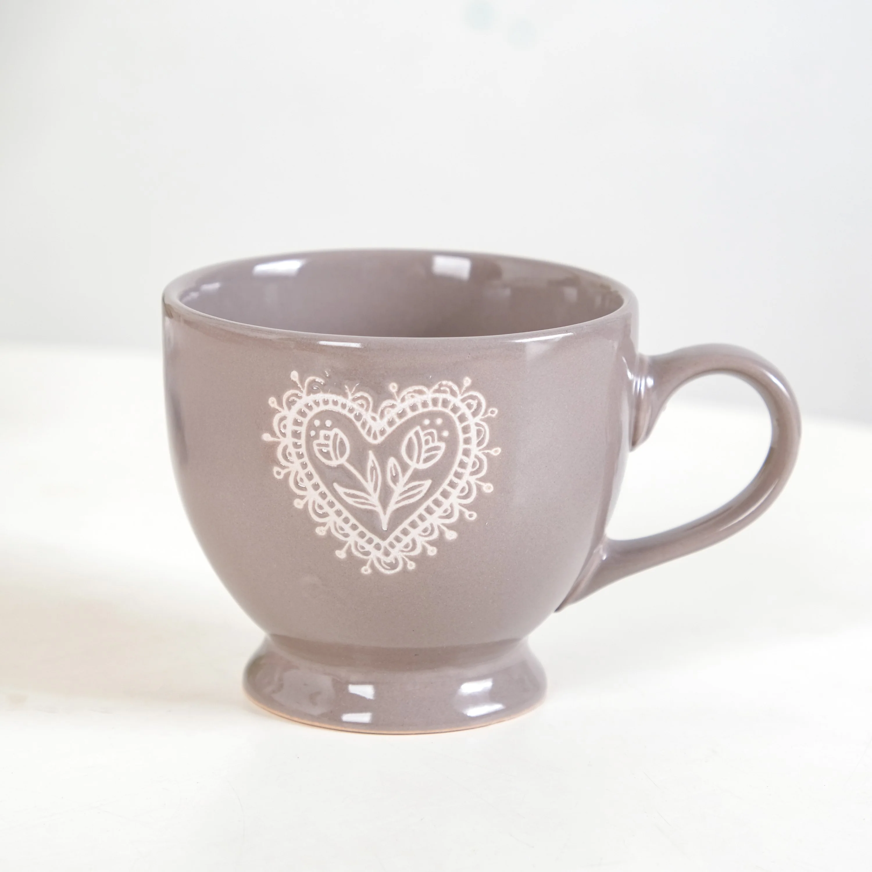 Hearty Ceramic Tea Cup And Saucer Set Of 2 Grey 200ml - Image 6