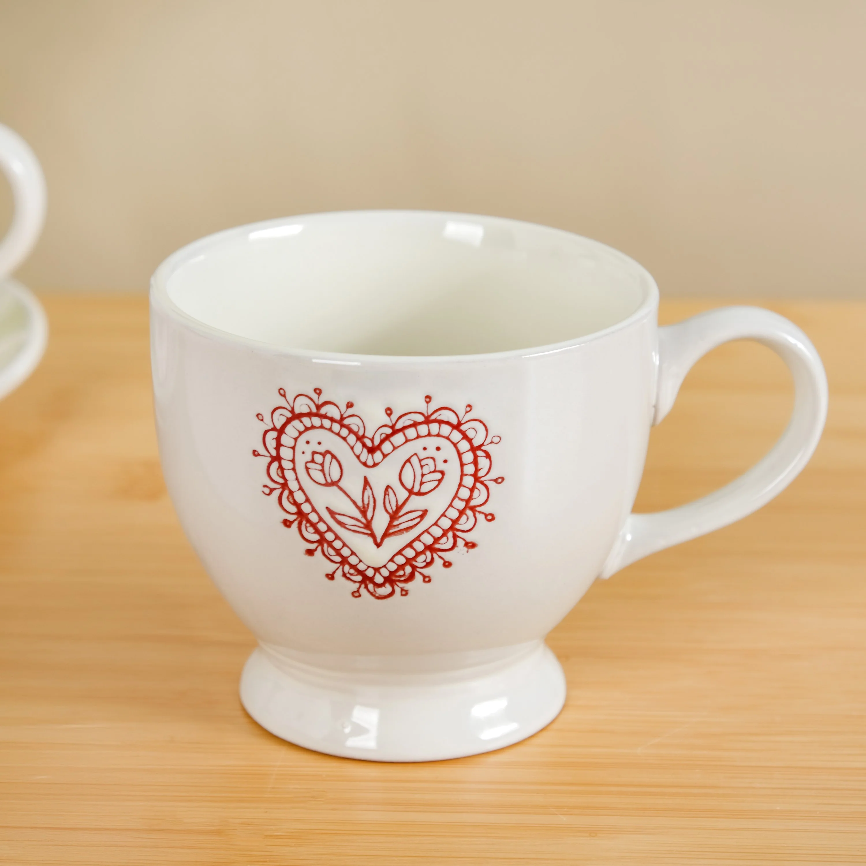 Hearty Ceramic Tea Cup And Saucer Set Of 2 White 200ml - Image 8