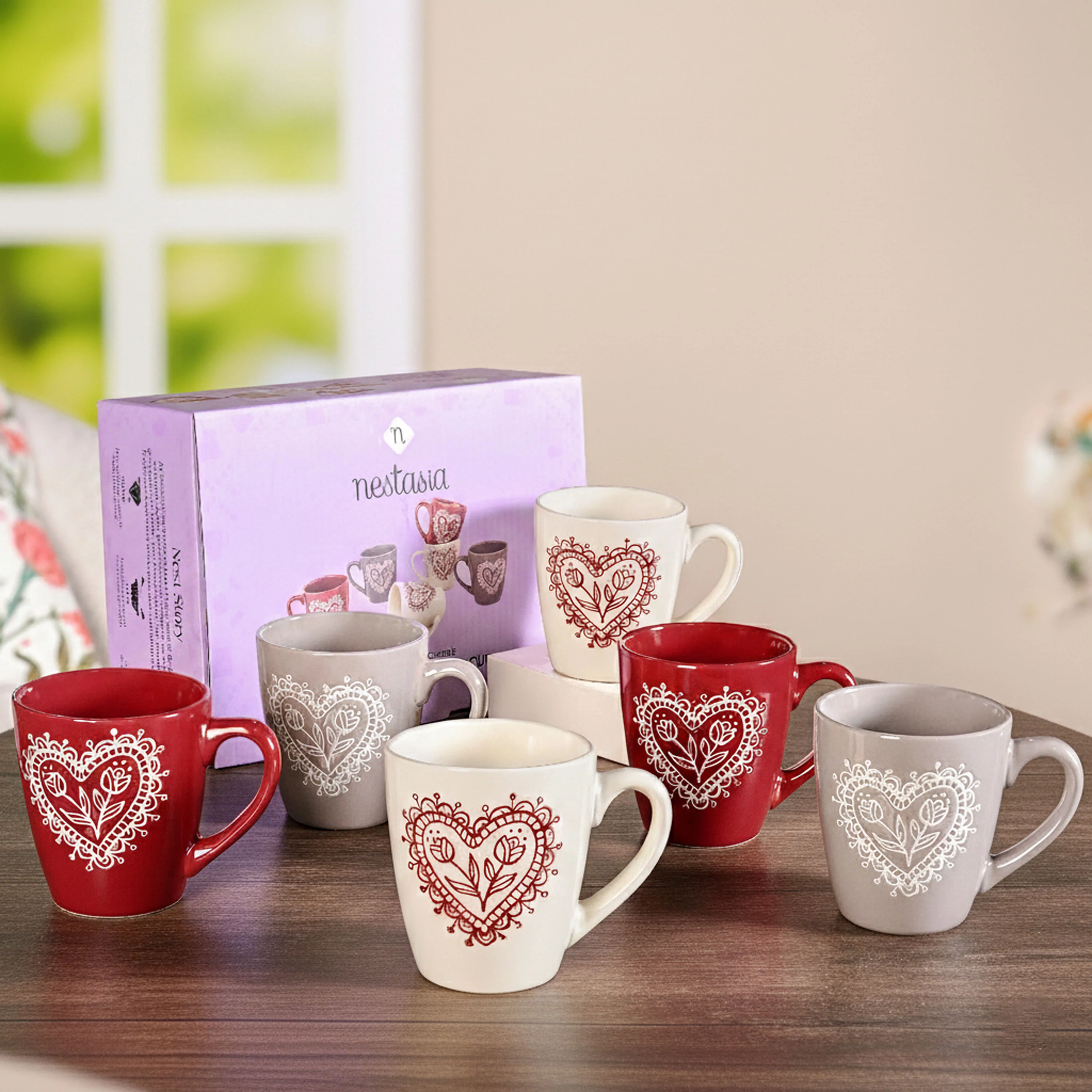 Hearty Floral Cup Set Of 6 210ml - Image 2