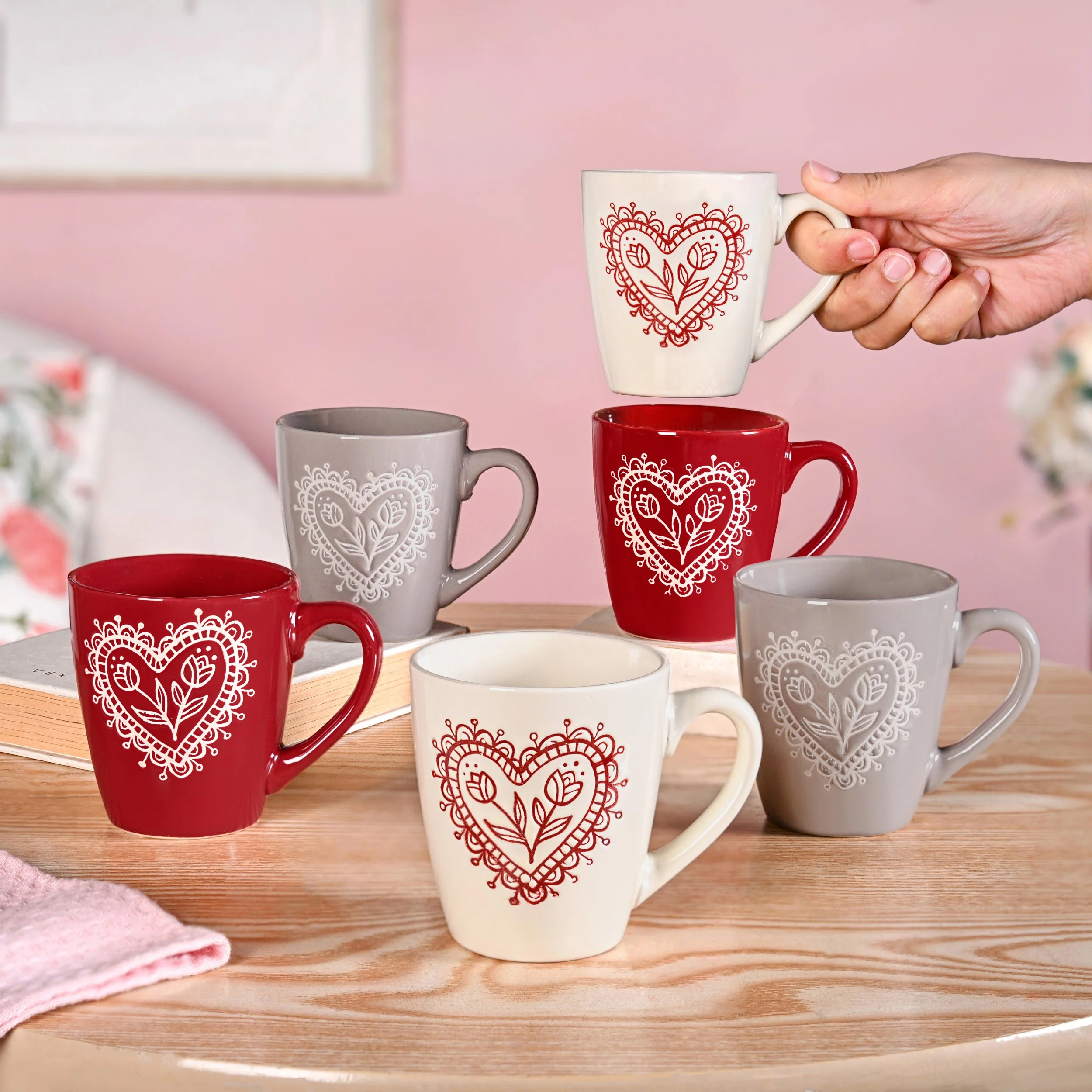 Hearty Floral Cup Set Of 6 210ml - Image 3