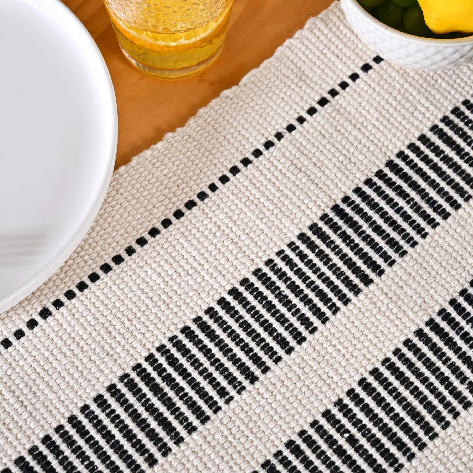 Heritage Loom Fringed Cotton Runner 180x33cm - Image 5