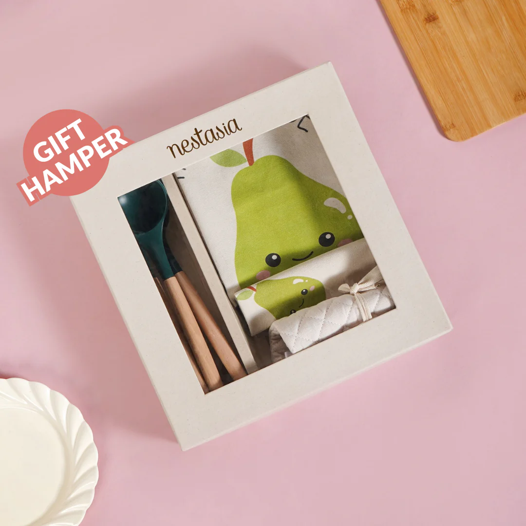 Home Chef Gift Hamper With Spatula Apron Mitten And Hand Towel - Image 10