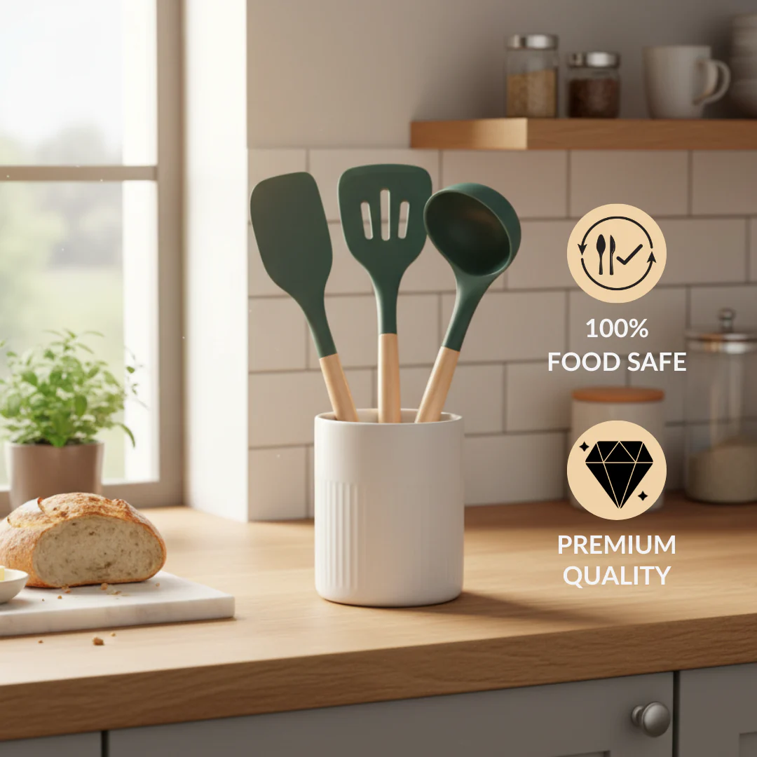 Home Chef Gift Hamper With Spatula Apron Mitten And Hand Towel - Image 9