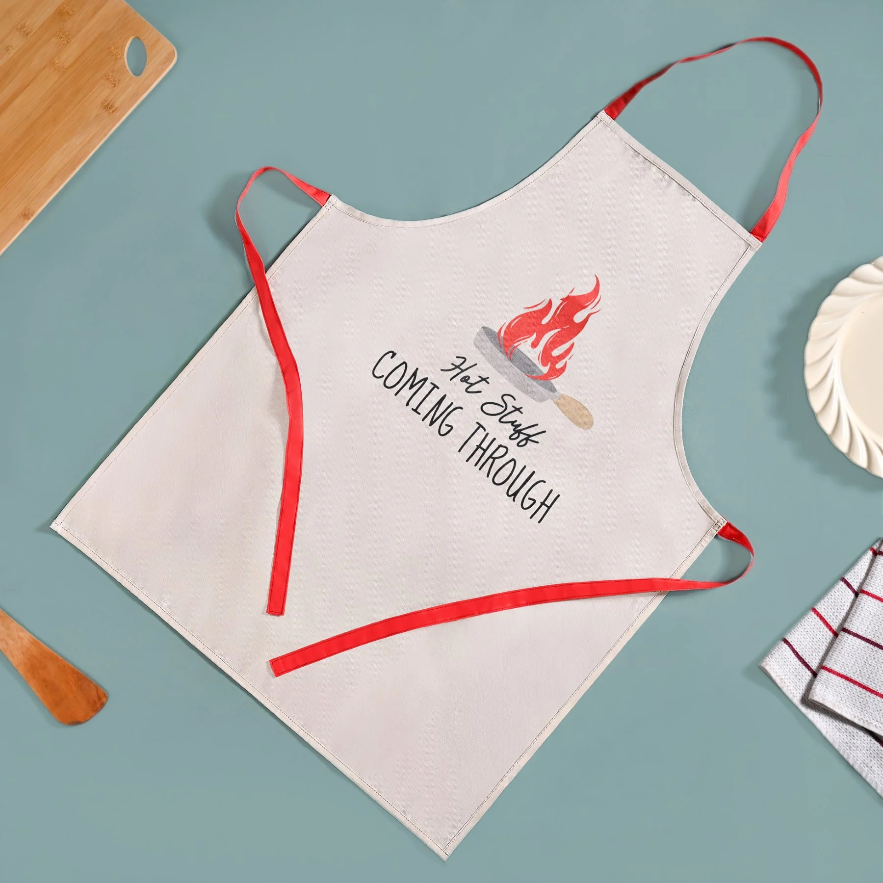 Hot Stuff Apron Mitten Pot Holder Set Of 3 - Image 7