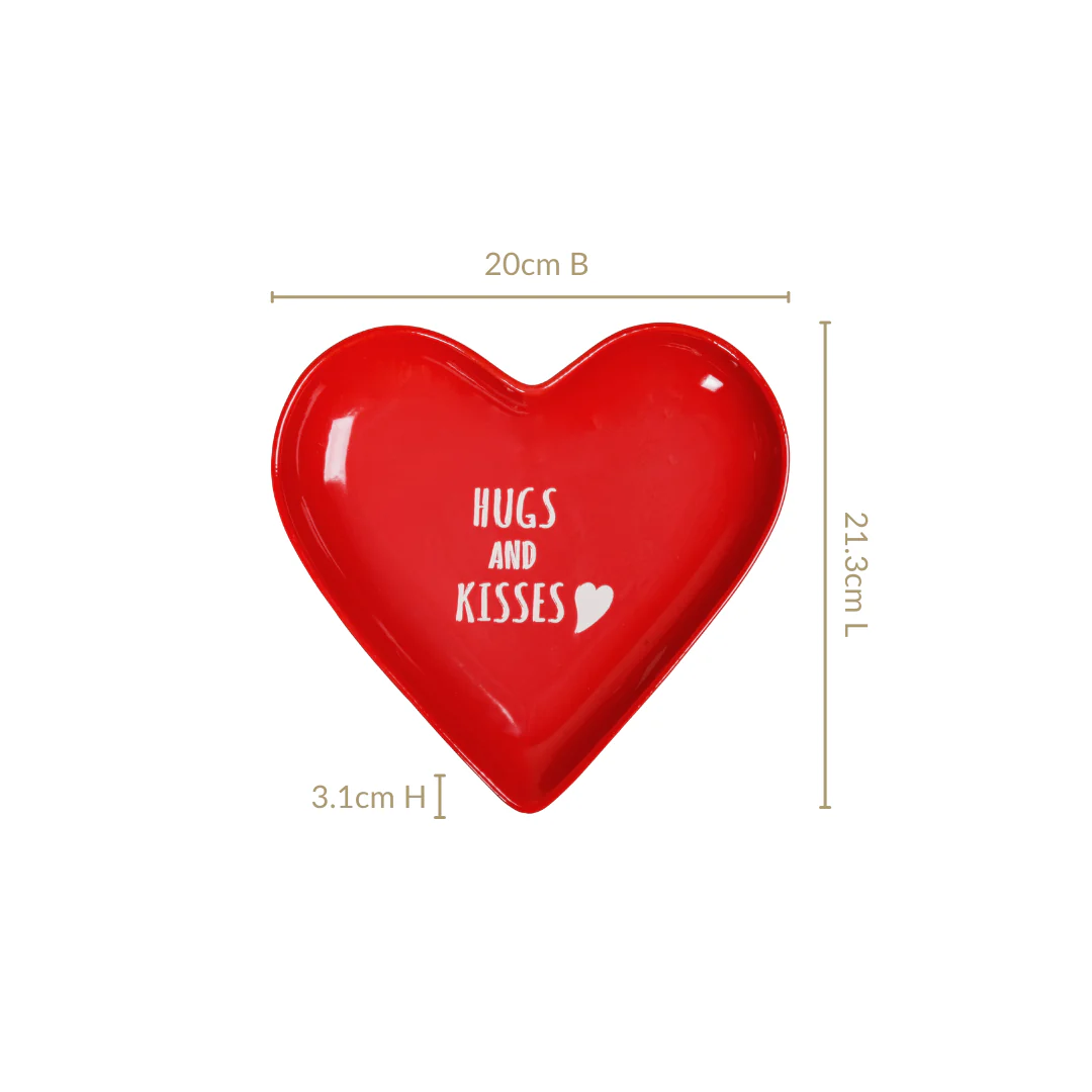 Hugs And Kisses Ceramic Snack Plate Set Of 2 - Image 3