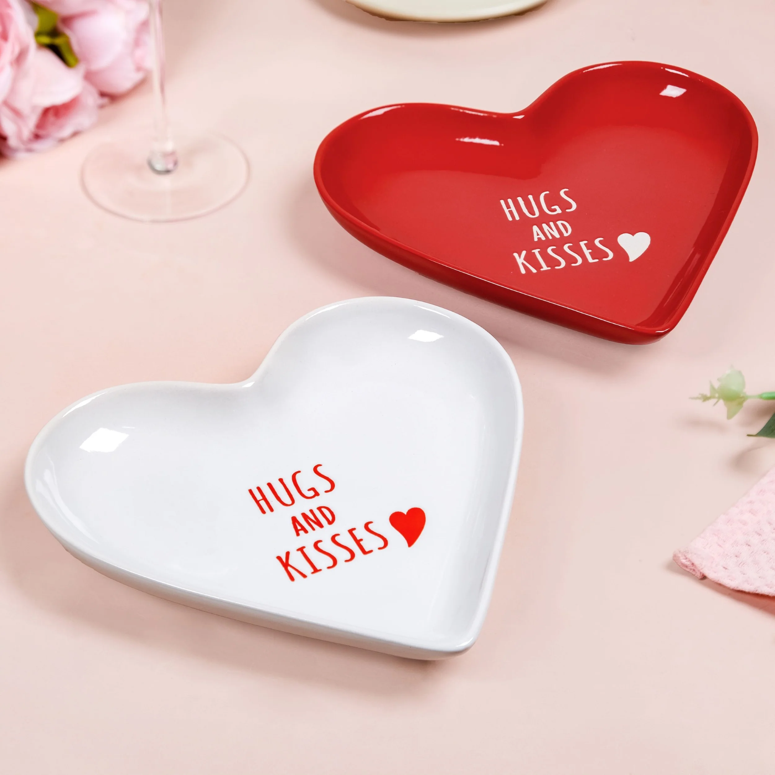 Hugs And Kisses Ceramic Snack Plate Set Of 2 - Image 7