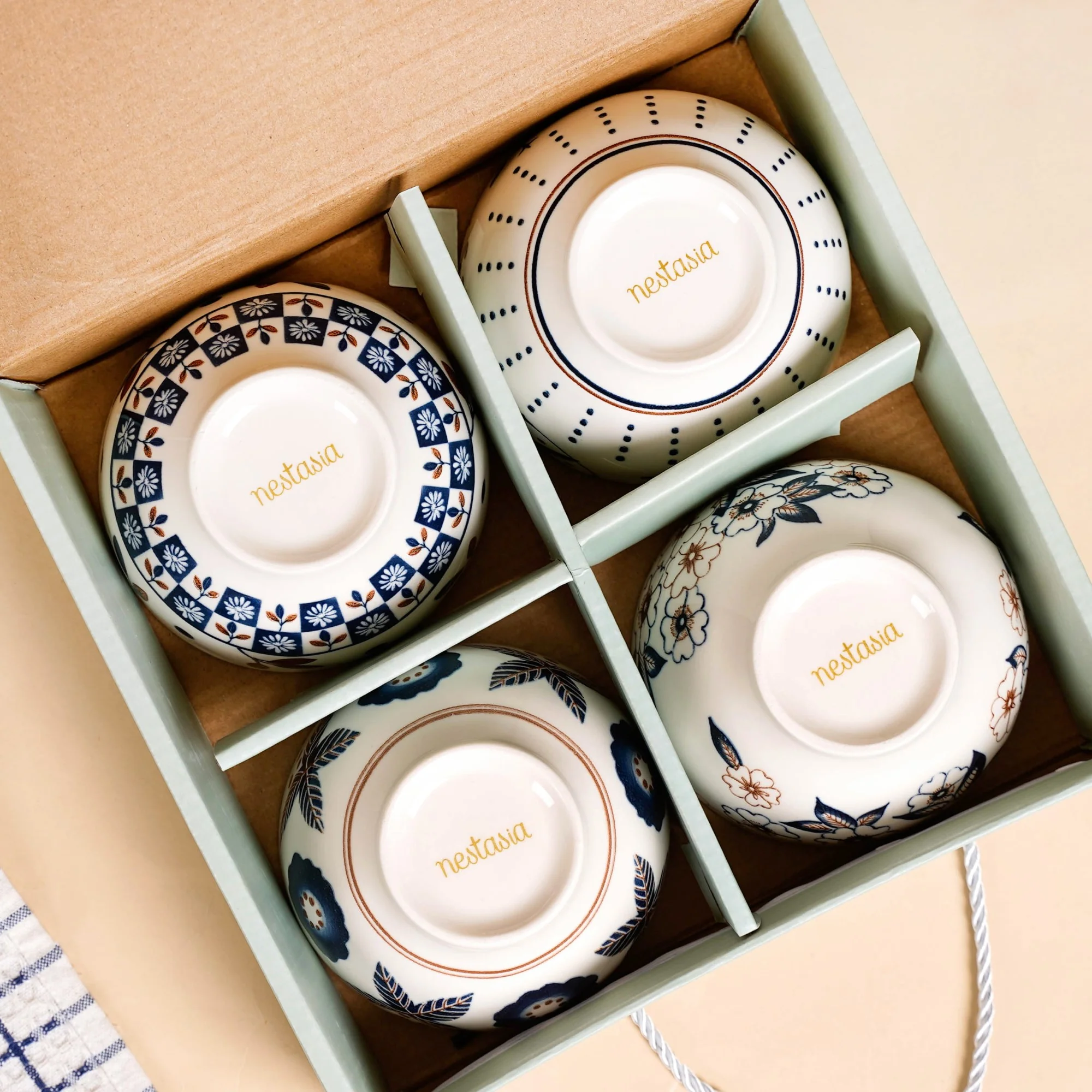 Indie Ceramic Snack Bowl Set Of 4 350ml - Image 6