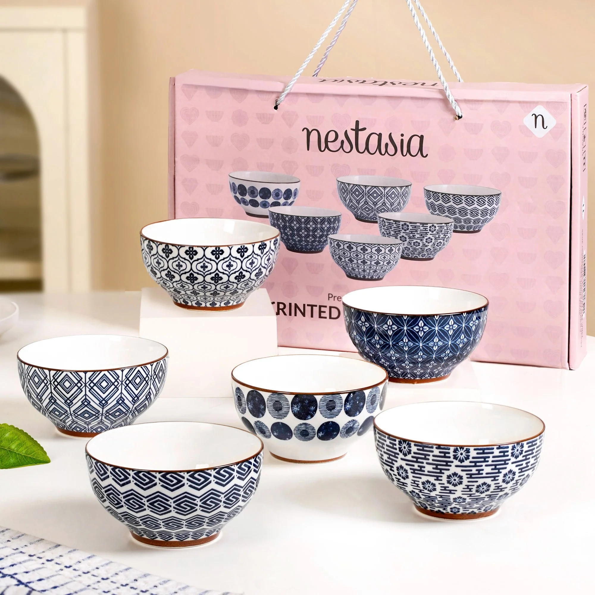 Indigo Ceramic Snack Bowl Set Of 6 350ml - Image 2